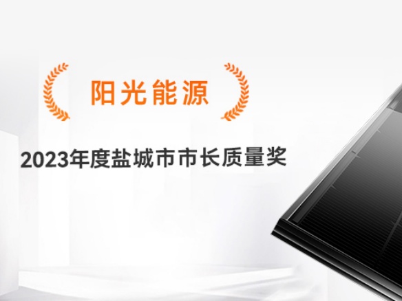 高光时刻 | 专心致“质”！阳光能源获评2023年度盐城市市长质量奖